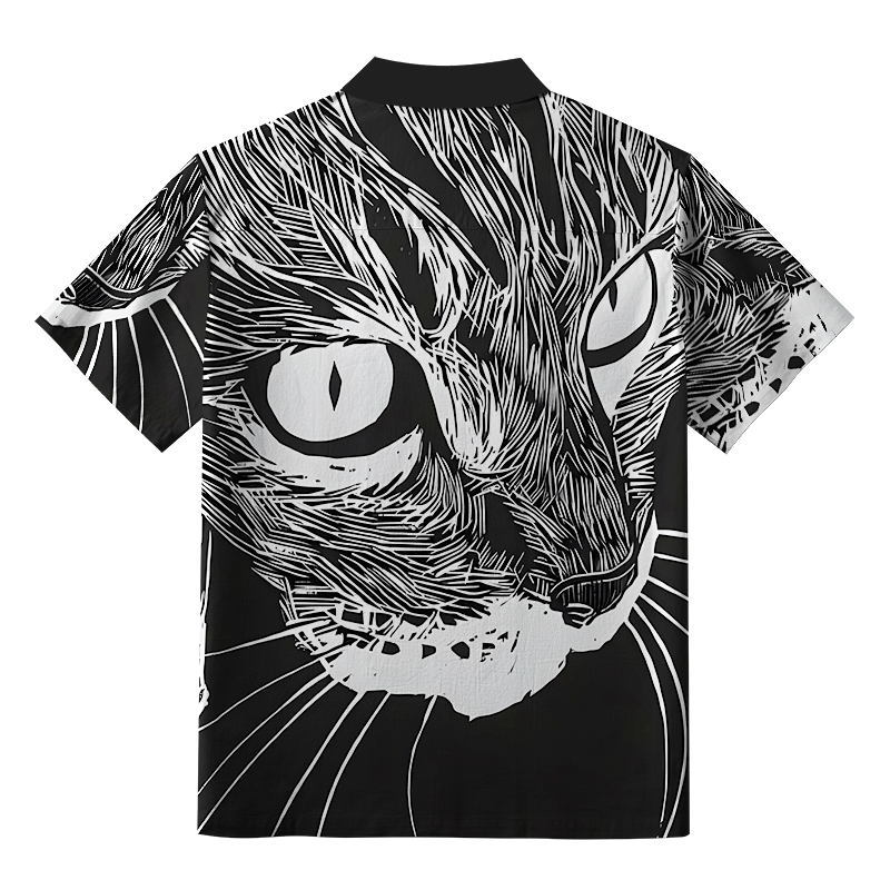 Tokyo-Tiger Cat's Gaze Button-up Shirt