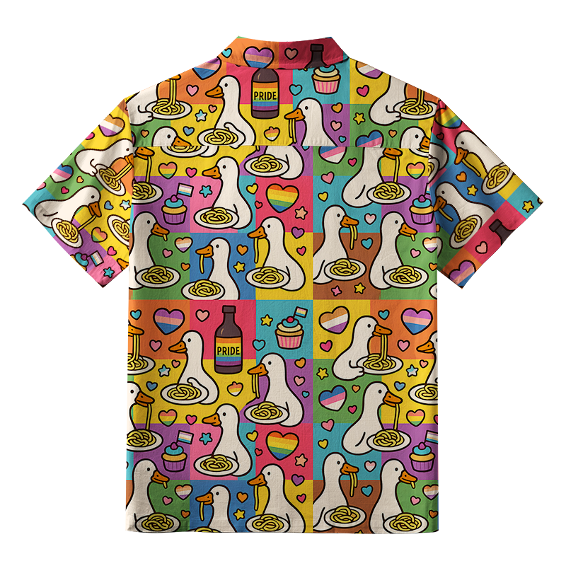 Tokyo-Tiger More Spaghetti Less Upsetti Proud Goose Button-up Shirt