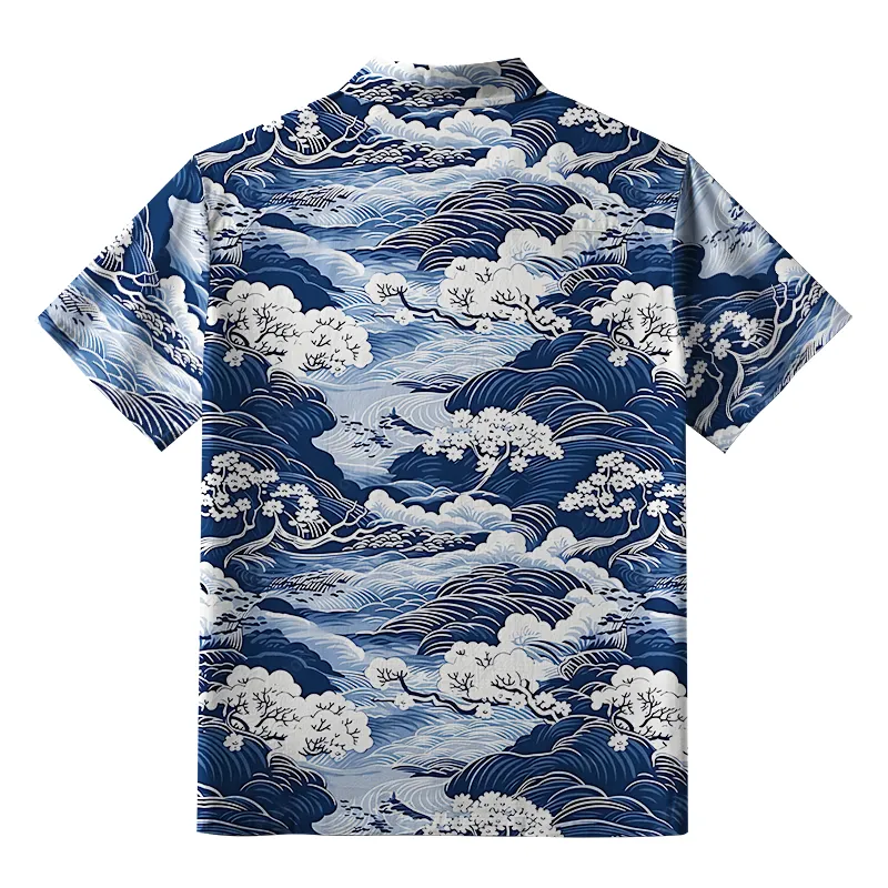 Tokyo-Tiger Traditional Japanese Scenery Aloha Hawaiian Shirt