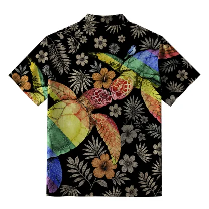 Tokyo-Tiger Slow Proud Floral Turtle Couple Aloha Hawaiian Shirt