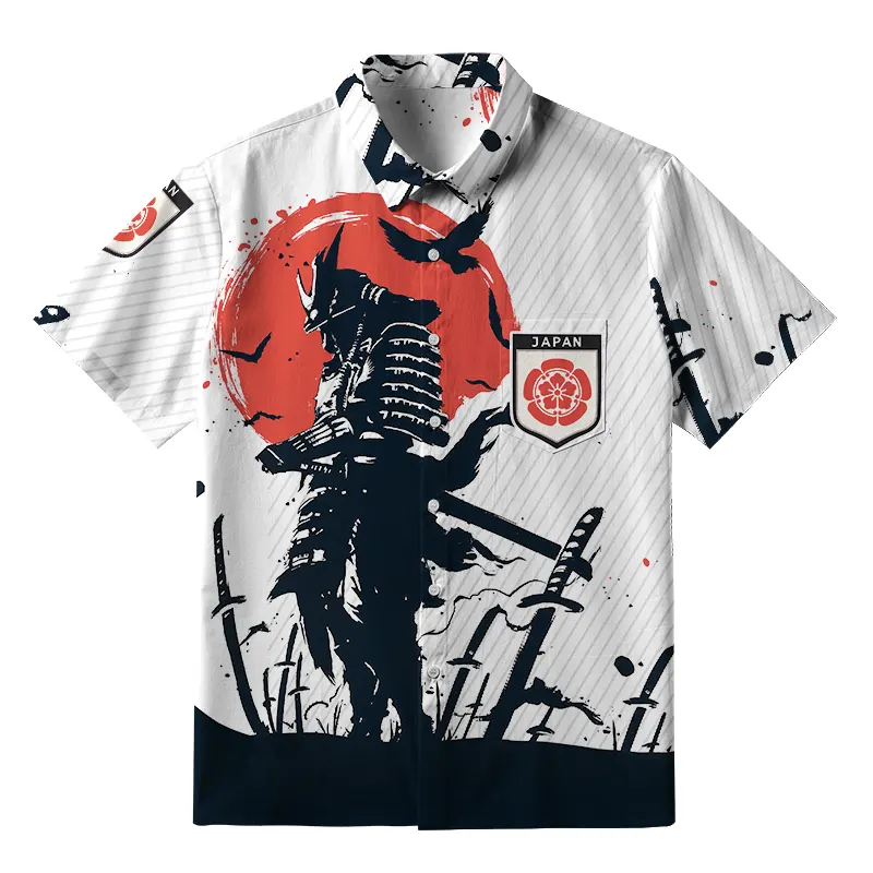 Tokyo-Tiger Samurai On The Battlefield Button-up Shirt