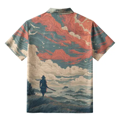 Tokyo-Tiger Samurai Gazing Into The Distance Aloha Hawaiian Shirt