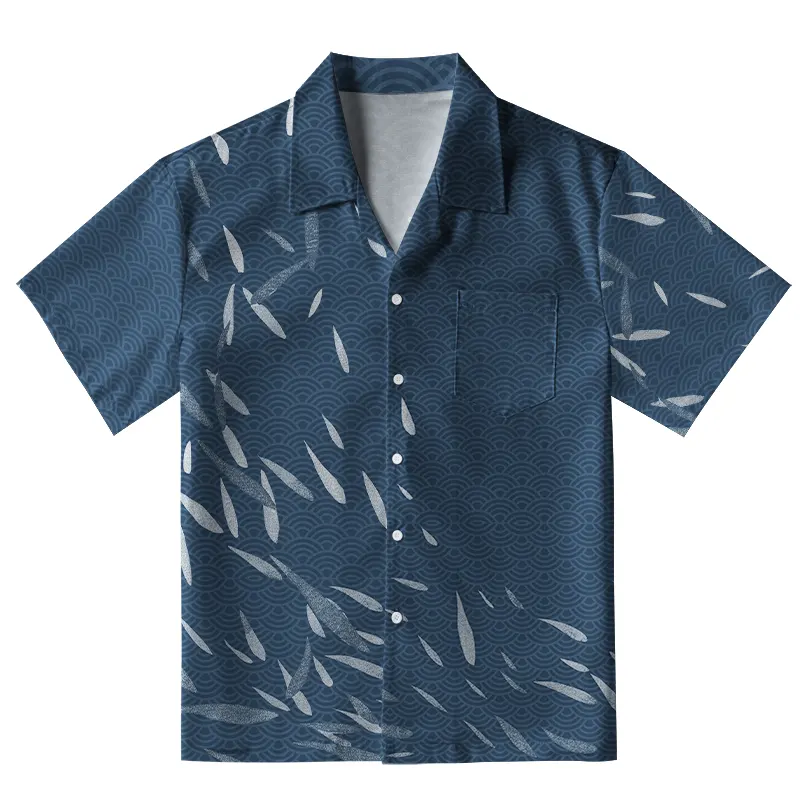 Tokyo-Tiger Falling Leaves And Ripples Aloha Hawaiian Shirt