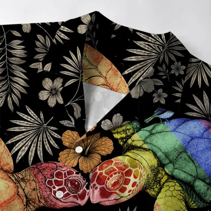 Tokyo-Tiger Slow Proud Floral Turtle Couple Aloha Hawaiian Shirt
