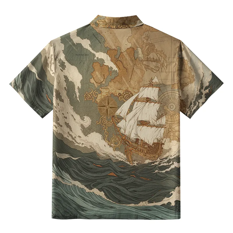 Tokyo-Tiger Sailing The Endless Seas Button-up Shirt