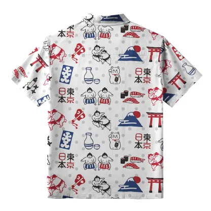 Tokyo-Tiger Japanese Elements Combination Aloha Hawaiian Shirt
