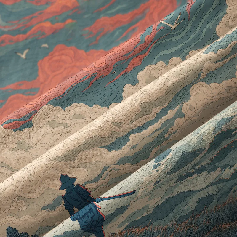 Tokyo-Tiger Samurai Gazing Into The Distance Button-up Shirt