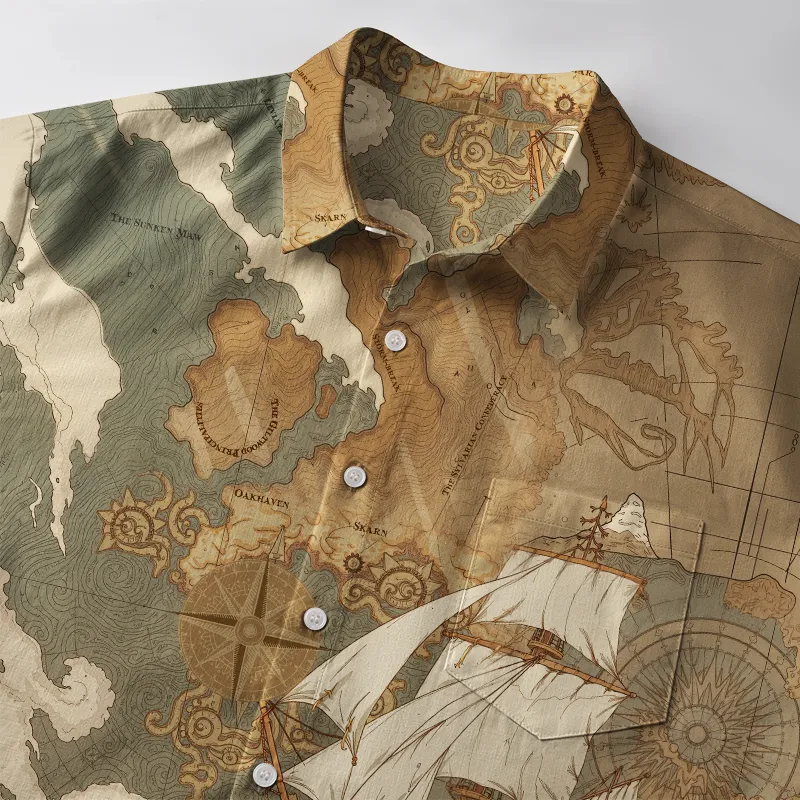 Tokyo-Tiger Sailing The Endless Seas Button-up Shirt