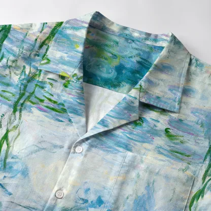 Tokyo-Tiger Black Cat In The Lotus Pond Aloha Hawaiian Shirt