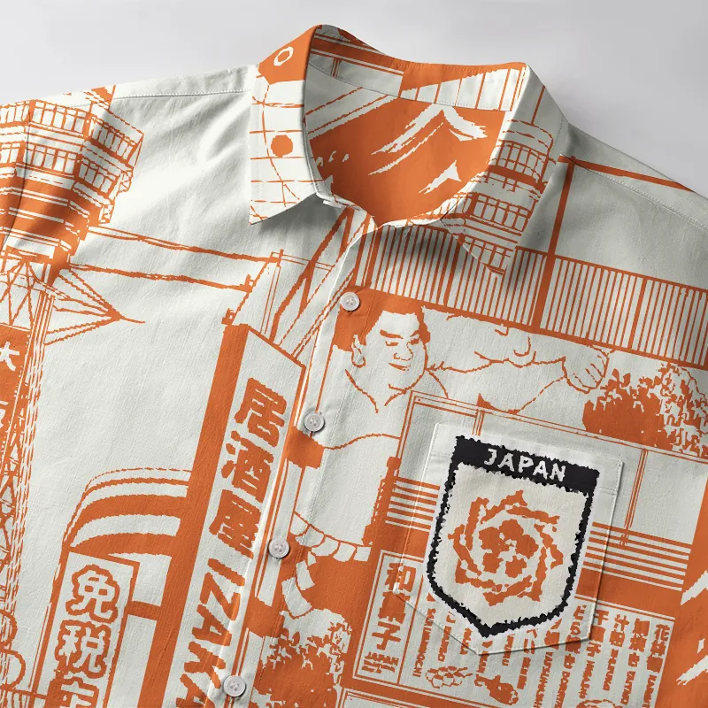 Tokyo-Tiger Japanese Izakaya Button-up Shirt