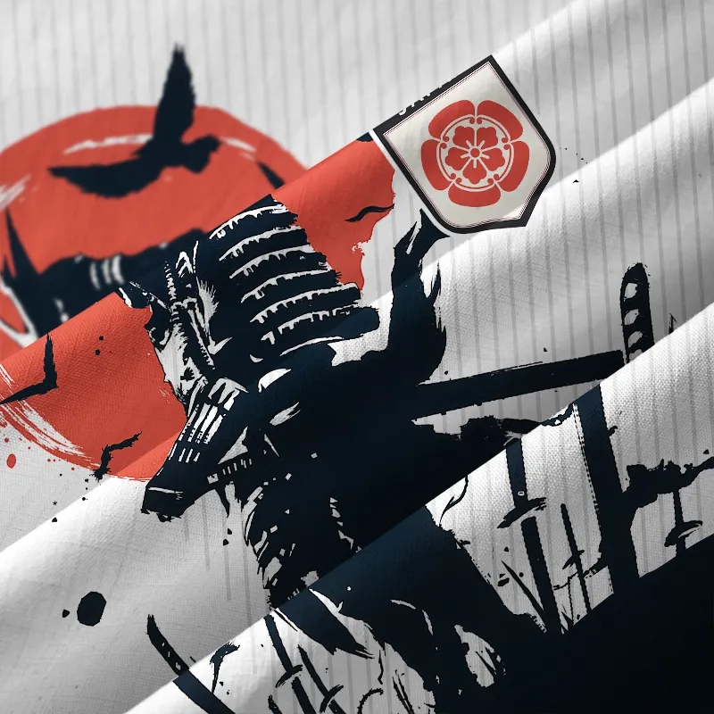 Tokyo-Tiger Samurai On The Battlefield Button-up Shirt