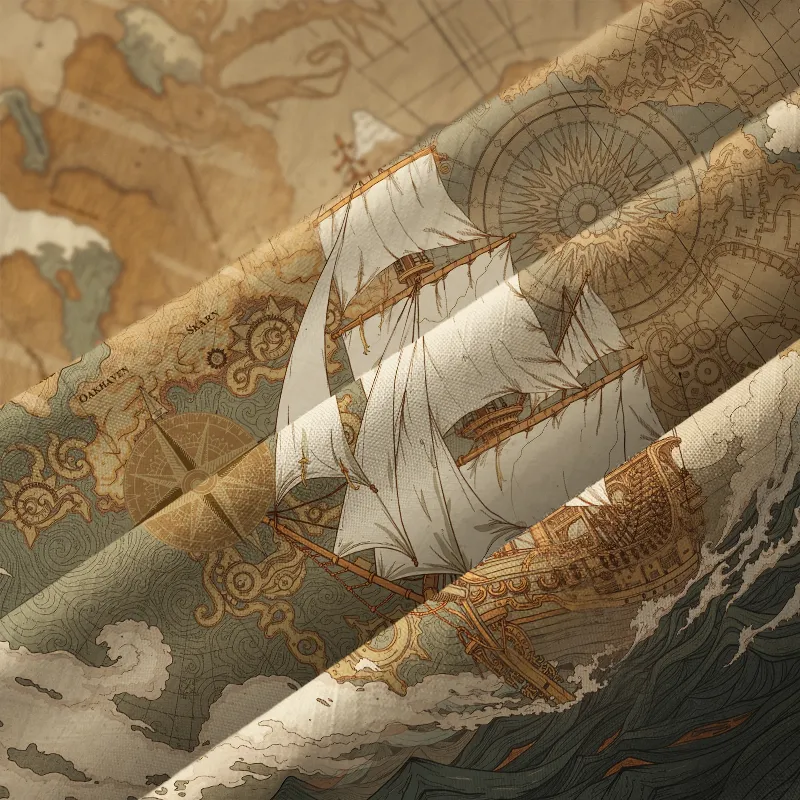 Tokyo-Tiger Sailing The Endless Seas Button-up Shirt