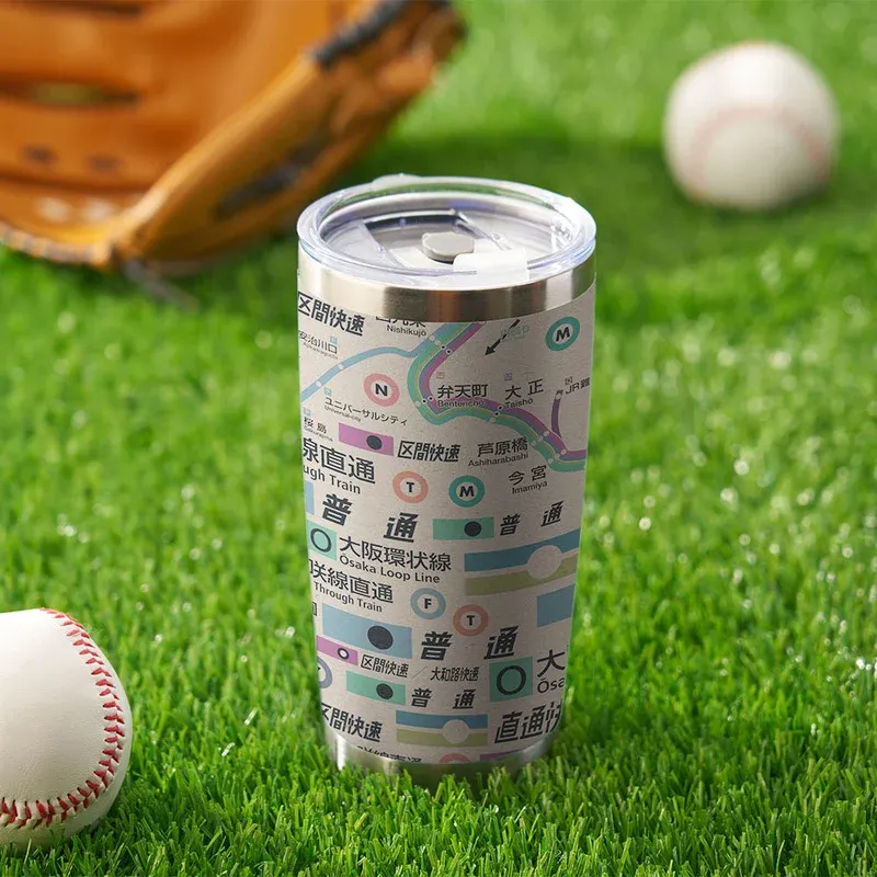 Tokyo-Tiger Japanese Train Routes 20oz Tumbler