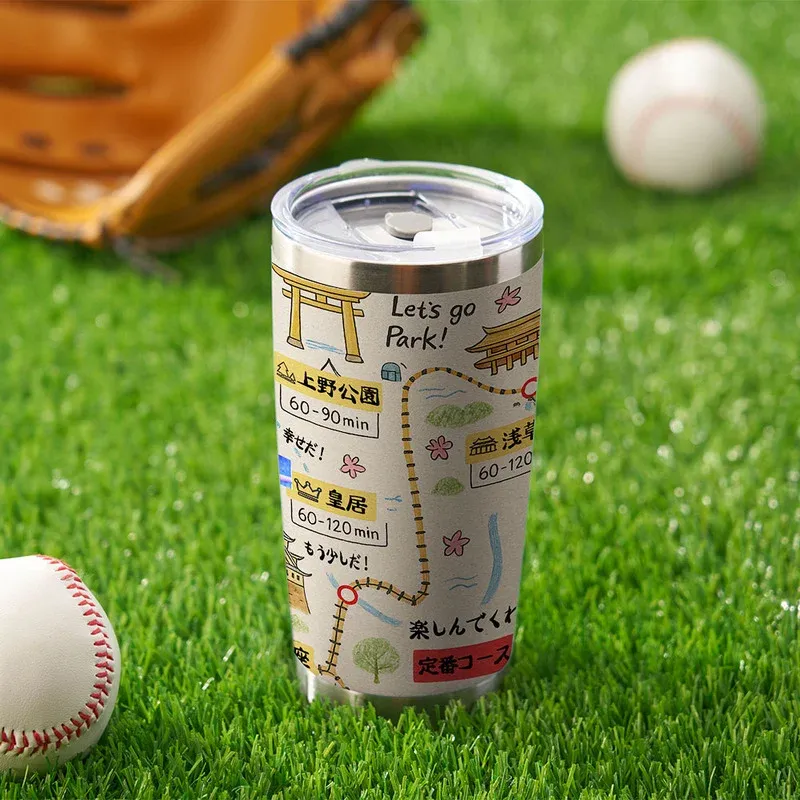 Tokyo-Tiger Tokyo's Famous Attractions Roadmap 20oz Tumbler