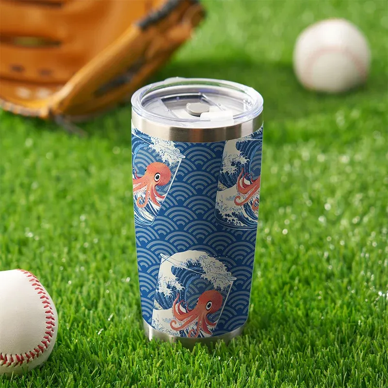 Tokyo-Tiger Great Wave Off Octopus 20oz Tumbler