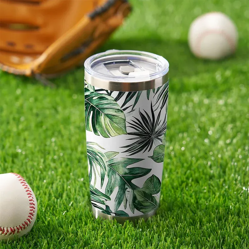 Tokyo-Tiger Tropical Leaf Dance 20oz Tumbler