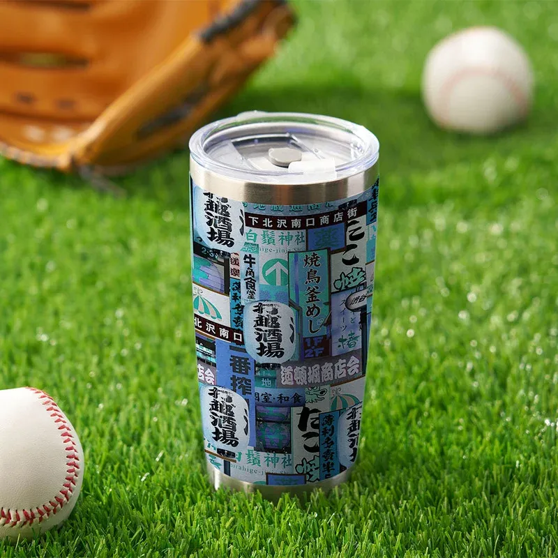 Tokyo-Tiger Tokyo Street Signs Blue 20oz Tumbler