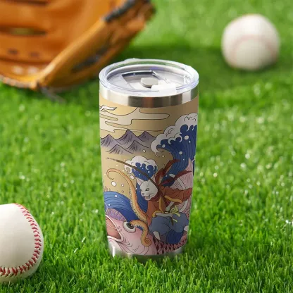 Tokyo-Tiger Japanese Cat Fishing 20oz Tumbler