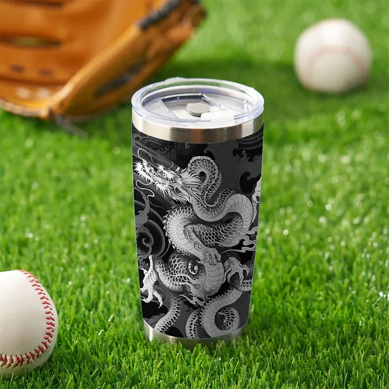 Tokyo-Tiger Majestic Dragon Entwined 20oz Tumbler