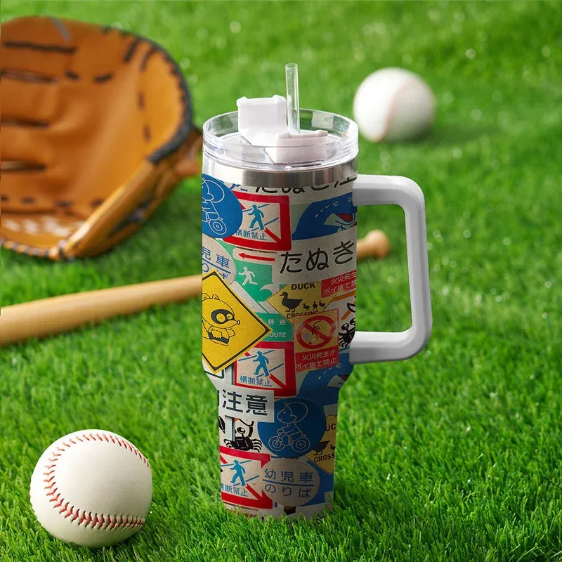 Tokyo-Tiger Playful Urban Sign 40oz Tumbler