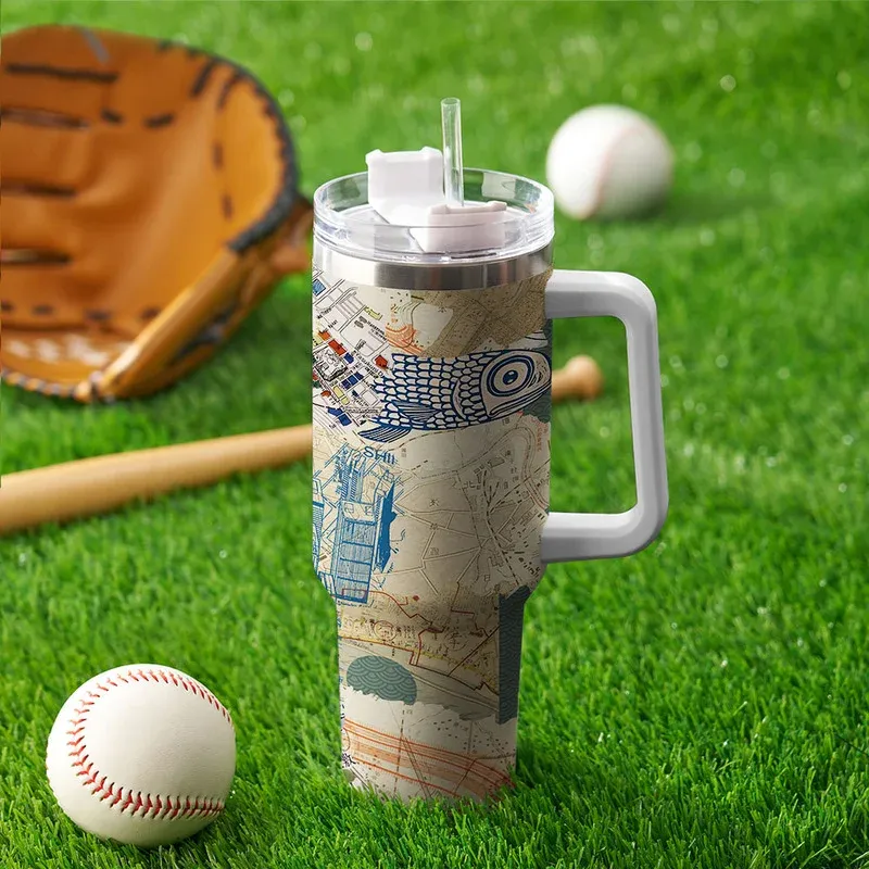 Tokyo-Tiger Old Tokyo Maps 40oz Tumbler