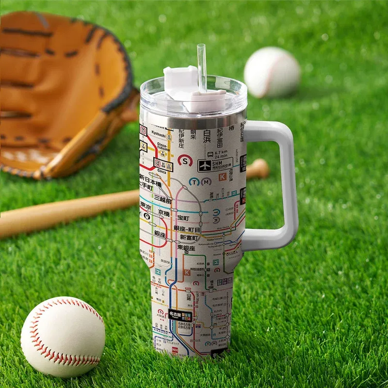 Tokyo-Tiger Tokyo Subway Map 40oz Tumbler