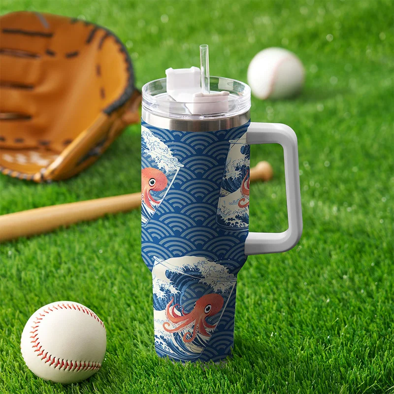 Tokyo-Tiger Great Wave Off Octopus 40oz Tumbler