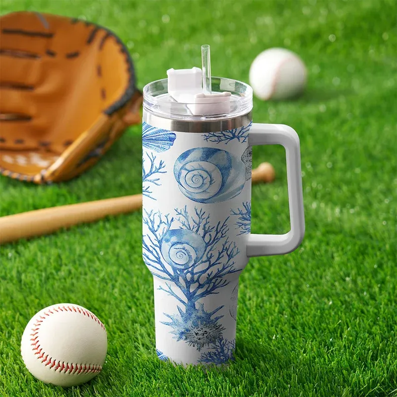 Tokyo-Tiger Shell And Coral 40oz Tumbler