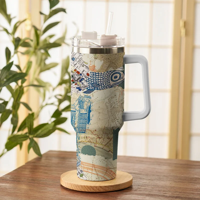 Tokyo-Tiger Old Tokyo Maps 40oz Tumbler