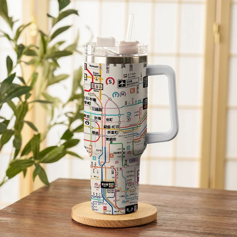 Tokyo-Tiger Tokyo Subway Map 40oz Tumbler