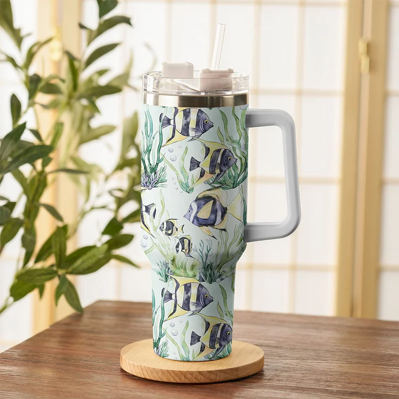 Tokyo-Tiger Tropical Fish 40oz Tumbler