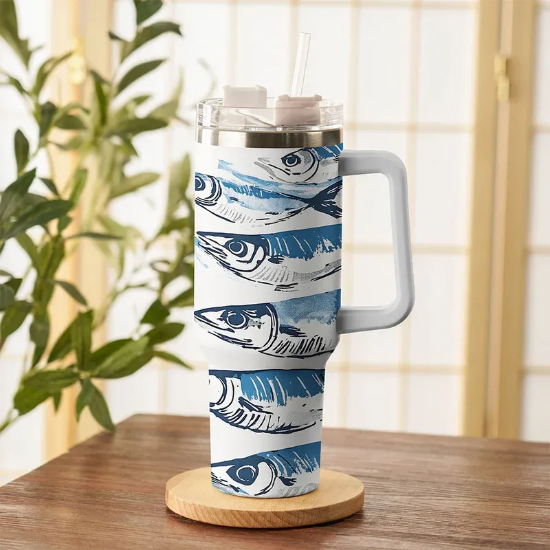 Tokyo-Tiger Oceanic Fish 40oz Tumbler