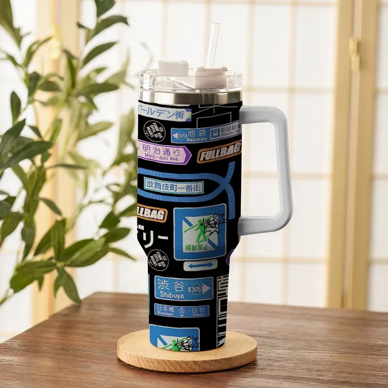 Tokyo-Tiger Urban Japanese Signage 40oz Tumbler