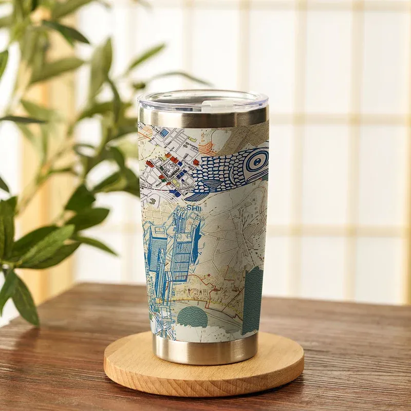 Tokyo-Tiger Old Tokyo Maps 20oz Tumbler