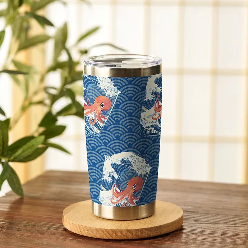 Tokyo-Tiger Great Wave Off Octopus 20oz Tumbler