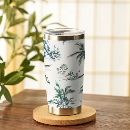 Tokyo-Tiger Tropical Scenery 20oz Tumbler