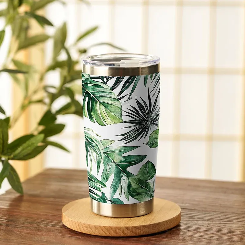 Tokyo-Tiger Tropical Leaf Dance 20oz Tumbler