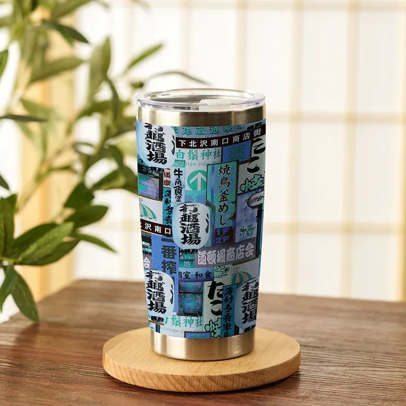 Tokyo-Tiger Tokyo Street Signs Blue 20oz Tumbler