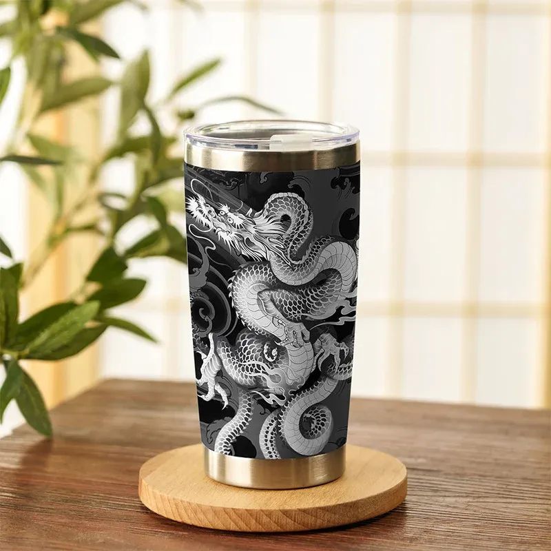 Tokyo-Tiger Majestic Dragon Entwined 20oz Tumbler
