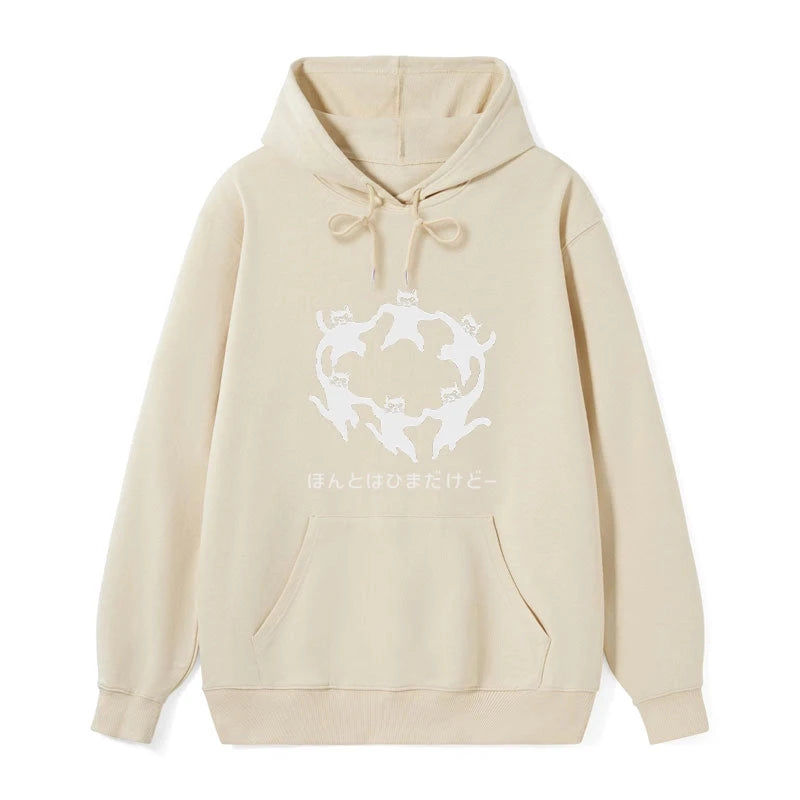 Tokyo-Tiger Leisure Cats Japanese Classic Hoodie