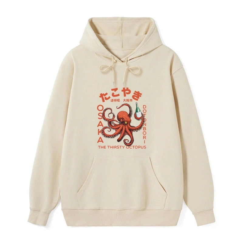 Tokyo-Tiger Octopus Drinks Soju Classic Hoodie