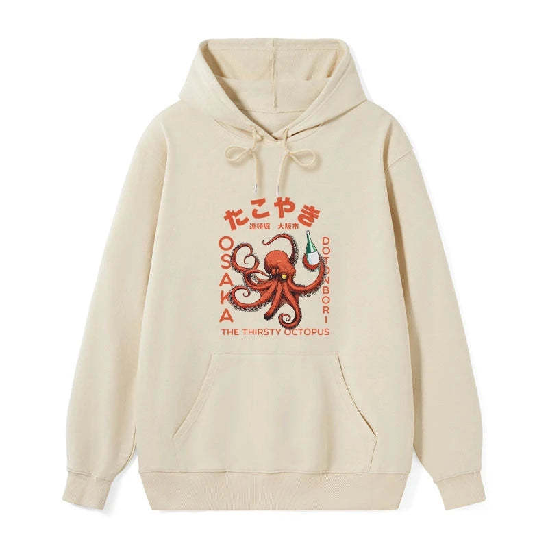 Tokyo-Tiger Octopus Drinks Soju Classic Hoodie