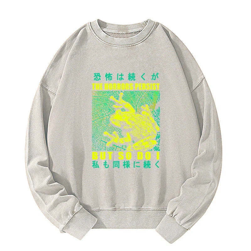 Tokyo-Tiger The Horrors Persist Forg Washed Sweatshirt