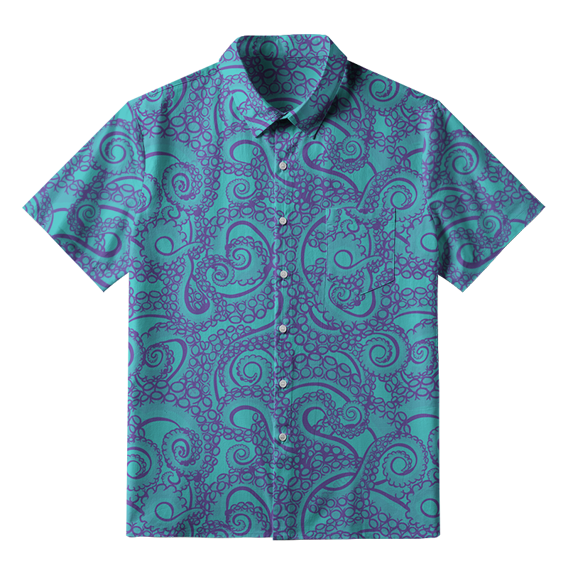 Tokyo-Tiger Octopus Tentacles Button-up Shirt