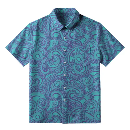 Tokyo-Tiger Octopus Tentacles Button-up Shirt