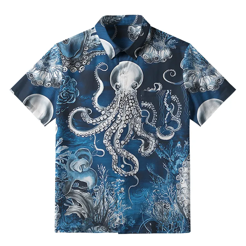 Tokyo-Tiger Deep Sea Octopus Button-up Shirt Sale