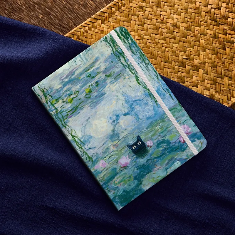 Tokyo-Tiger Black Cat In The Lotus Pond Notebook