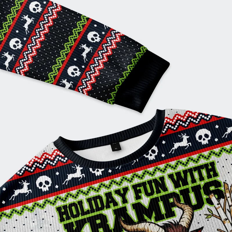 Tokyo-Tiger Krampus Catches Children Christmas Ugly Sweatshirt