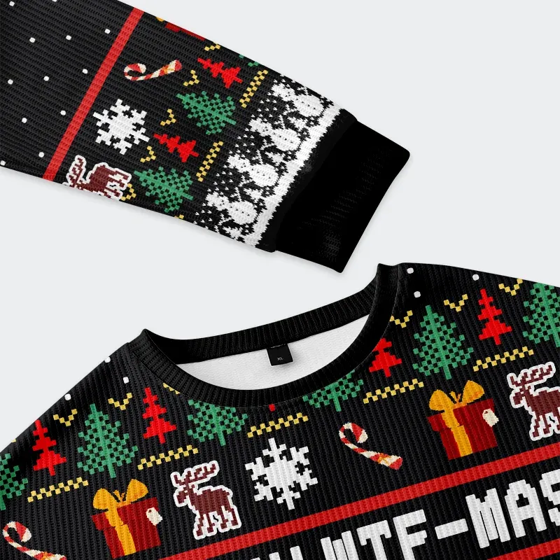 Tokyo-Tiger Confused Reindeer Christmas Ugly Sweatshirt