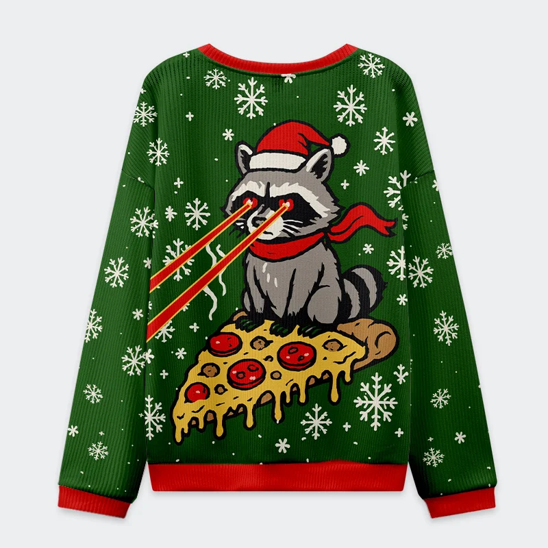 Tokyo-Tiger Raccoon Monster Christmas Ugly Sweatshirt